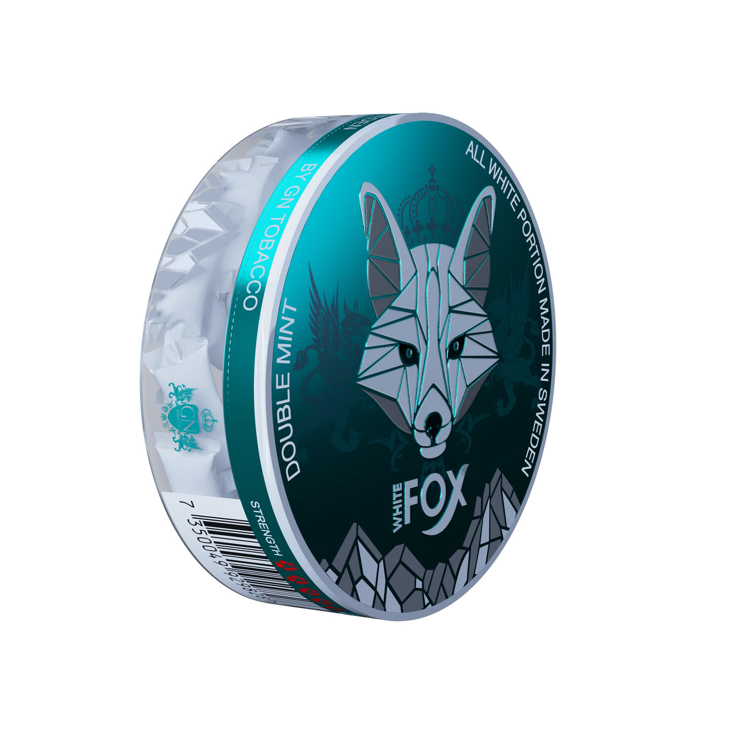 White Fox Double Mint Slim All White Portion