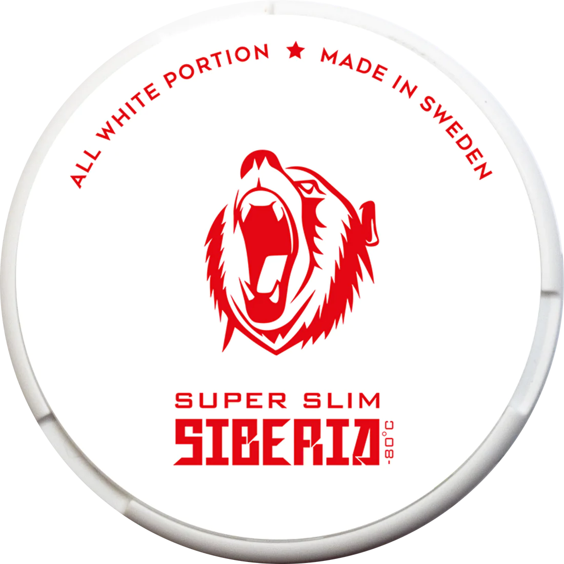 SIBERIA Red -80 All White Super Slim